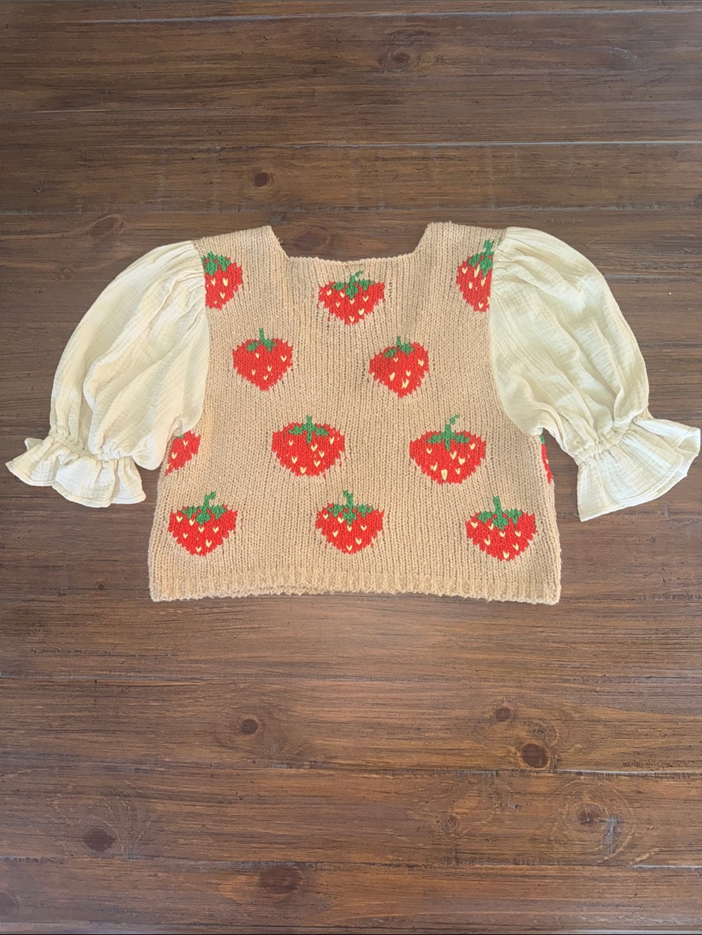 NWT Free People Strawberry Jam Mixed-Media Crop Top Size S - Picture 2 of 13